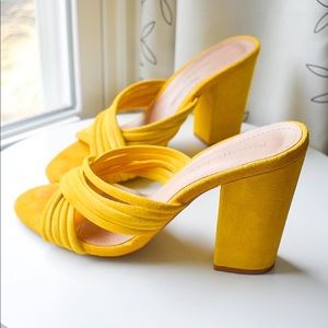 Raphaella Booz Chunky Yellow Heels